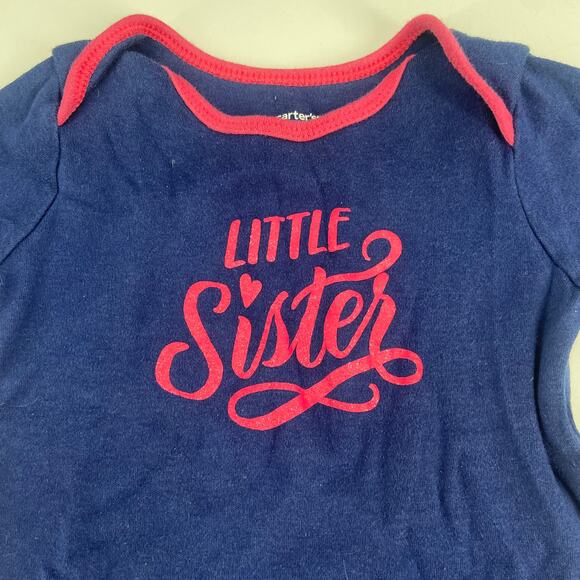 Carters Little Sister Long Sleeve one piece 9M - Picture 3 of 6